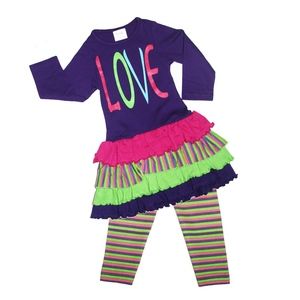 Boutique 2 Piece Ruffle Outfit